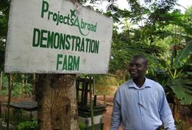 Volunteer Agriculture & Farming A sign signifies the Projects Abroad Demonstration Farm in Akuapem Hills