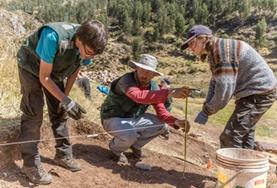 Volunteer Archaeology Archaeology volunteers work on their excavation efforts at a placement in Peru