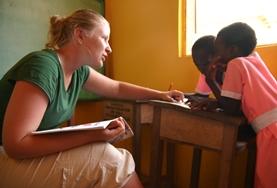 Volunteer Medicine & Healthcare A Speech Therapy volunteer interacts with children on a placement in Ghana