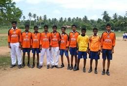 Volunteer Sports A team of sports players in Sri Lanka prepares for a lesson as part of our volunteer School Sports project.